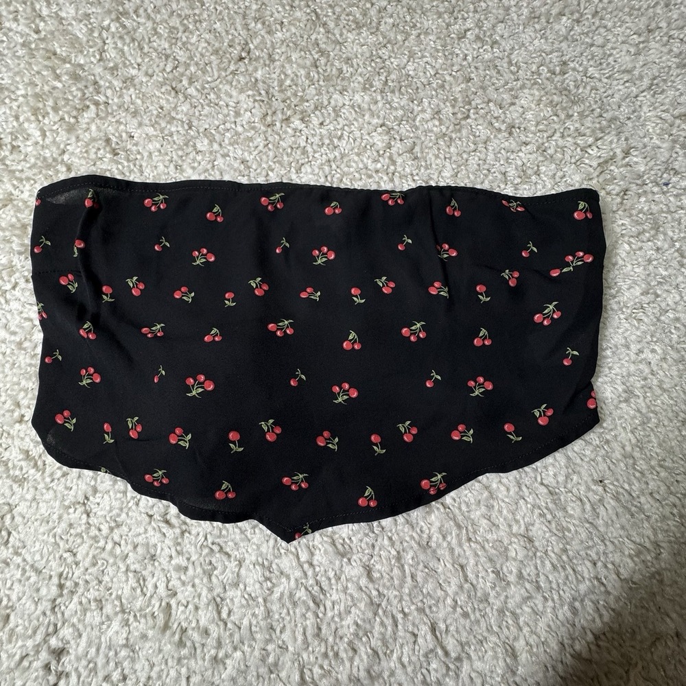 Le Lis Women‎ Tube Top Large Cherries Tie Y2K